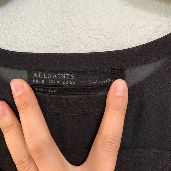 Silk shirt with sheer panel - Picture 4 of 5